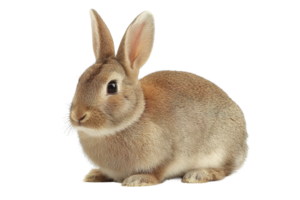 Delightful Rabbit Close Up Showing its Fur Isolated with Transparent Background png