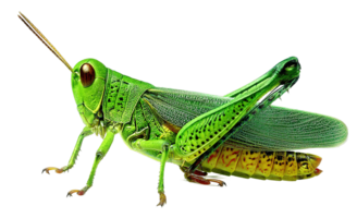 Isolated Green Grasshopper With Transparent Background Perfect For Various Creative Projects Use png