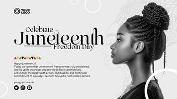 Celebrate Juneteenth Social Media Post template