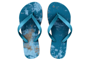 Blue Tie Dye Pattern Flip Flops Transparent Background Isolated Image png