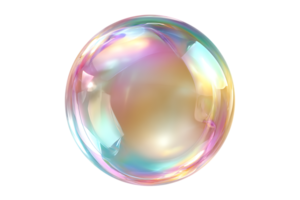 Iridescent Bubble with Transparent Background Isolated for Visuals and Design Projects png