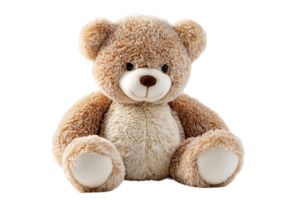 Cute Teddy Bear Sitting Transparent Background Isolated Perfect for Graphic Projects png