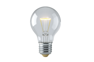 Illuminating Light Bulb with Transparent Background Ideal for Design and Composition png