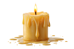 A Glowing Candle with a Transparent Background Isolated for Graphic Design Projects png