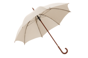 Elegant Beige Umbrella Isolated Perfect for Design and Weather Protection Needs png