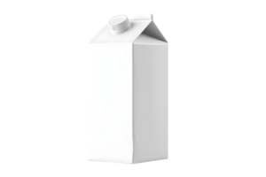 Clean and Simple Milk Carton Packaging Mockup on a Transparent Background Isolated png