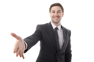 Business Man in Suit Image with Transparent Background of Business Greeting png