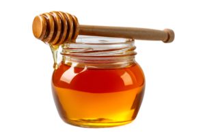 Honey Jar with Honey Dipper Transparent Background Isolated Sweet And Nutritious png