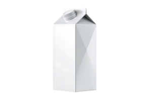 Blank White Milk Carton Package Container On Isolated Transparent Background png