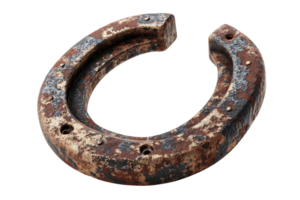 Old Rusty Horseshoe Isolated Object On Transparent Background Luck Concept png