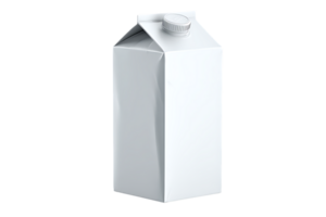 Isometric White Carton Paper Pack Isolated On Black Transparent Background Milk Package png