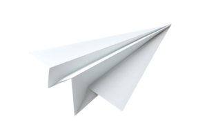 White Paper Paper plane Paper Airplane Isolated With Transparent Background High Resolution Stock png