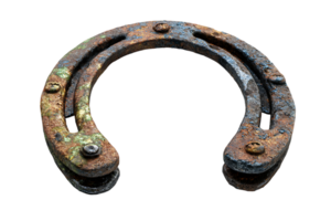 Old Rusty Metal Horseshoe Isolated on Transparent Background Good Luck and Symbol png