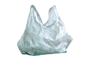 Isolated Empty Plastic Shopping Bag on Transparent Background Ready For Your Content png