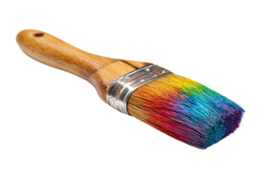 Colorful Paint Brush Bristles Painting Tool Artwork Design Element Transparent Background Isolated png