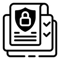 Security Protocol Semi Solid Glyph Icon vector
