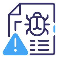 Malware Linear Blue Color Icon vector