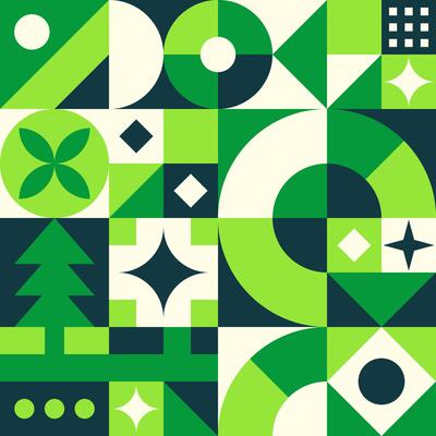 Green Geometric Shape Pattern Background