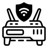 Secure Connection Semi Solid Glyph Icon vector