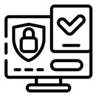 Two Factor Authentication Outline Icon vector