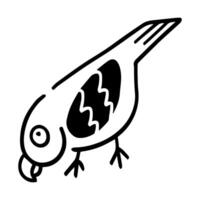 Feathered Friend Illustration, a simple, adorable hand-drawn illustration of a bird, in a minimalistic and engaging style. vector