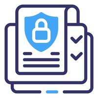 Security Protocol Linear Blue Color Icon vector