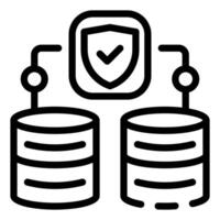 Database Security Outline Icon vector