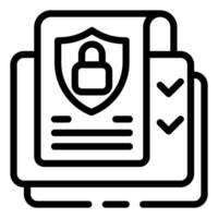 Security Protocol Outline Icon vector