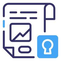Encryption Linear Blue Color Icon vector
