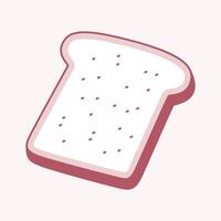 Slice of Simple Toast, A minimalist illustration of a slice of toast, evoking feelings of comfort and simplicity, perfect for breakfast or culinary themes. vector