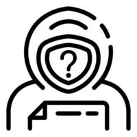 Hacker Outline Icon vector