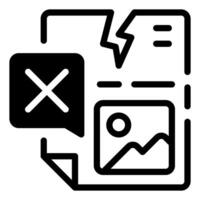 Data Corrupt Semi Solid Glyph Icon vector