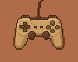 A pixelated retro game controller, perfectly capturing the nostalgia of classic gaming. with its digital design, invites you back to the simplicity of arcade. vector