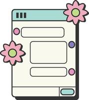 Comment Thread UI with Flowers vector