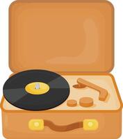 Portable Record Player vector