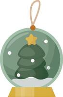 Tree Snow Globe Christmas Tree Ornament vector