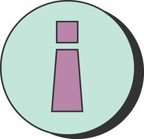 Information Symbol in Teal Circle vector