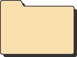 Minimalist File Folder Icon vector