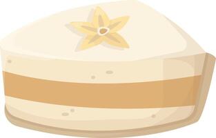 Frosted Round Vanilla Cake vector