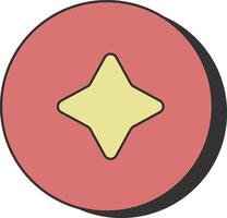Gold Sparkle in Red Circle vector