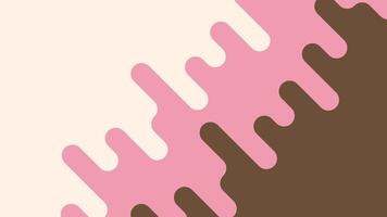 Dripping pink and brown wave pattern background. vector