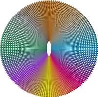 Colorful radial conical shapes with gradient and 3D effect vector