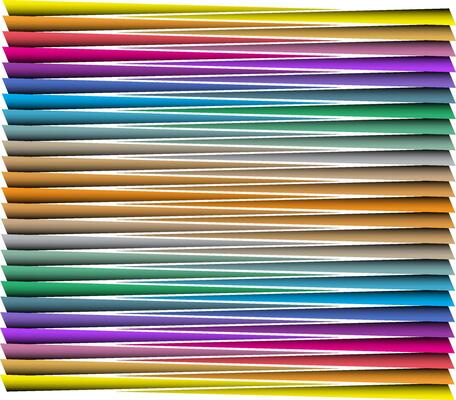 A stack of layered and colorful paper