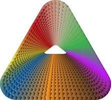 Perspective illusion of a pyramid corridor composed of a pentagonal geometric pattern with a hole at the open end vector