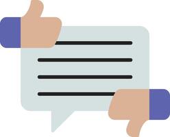 Flat User review icon featuring a user and rating element for websites, apps, feedback forms, and UI evaluation vector