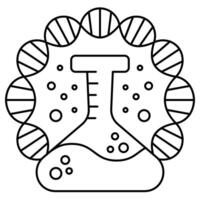 Outline Science Icon for Experiment and Laboratory vector