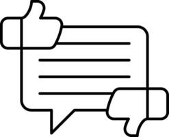 Outline User review icon featuring a user and rating element for websites, apps, feedback forms, and UI evaluation vector