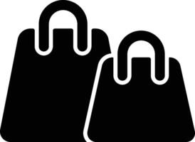 Glyph Shopping bag icon for use in e-commerce websites, mobile apps, retail UI, and online store illustrations vector