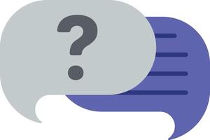 Flat FAQ icon with a question mark for knowledge base pages, support center, help documentation, and onboarding content vector