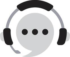 Flat Chat bubble icon designed for customer service, real-time messaging, support center, and communication applications vector